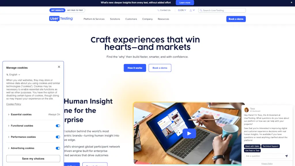 UserTesting Human Insight Platform
