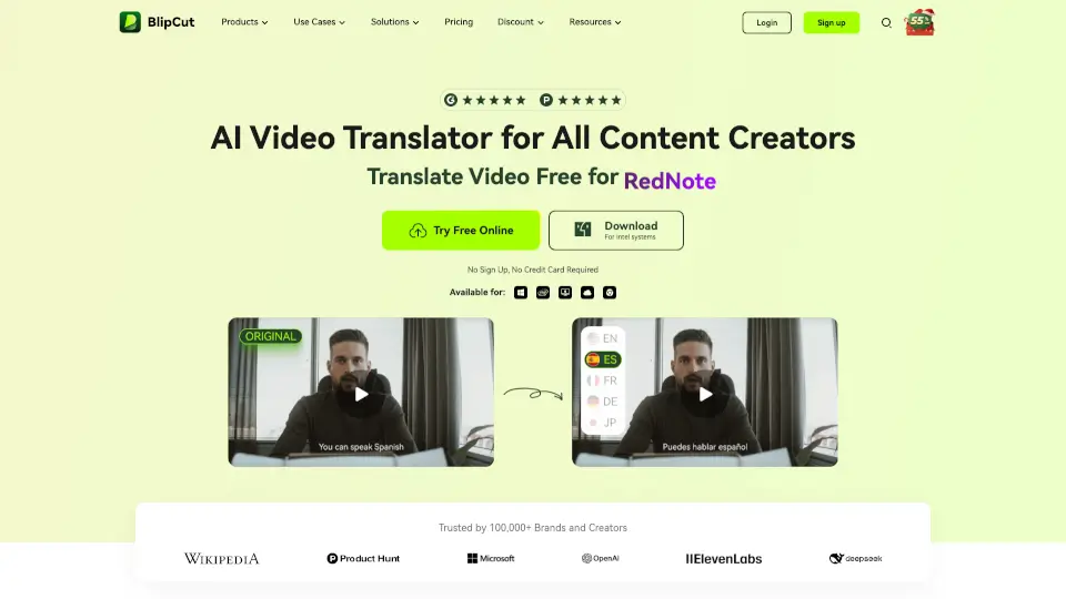 BlipCut AI Video Translator