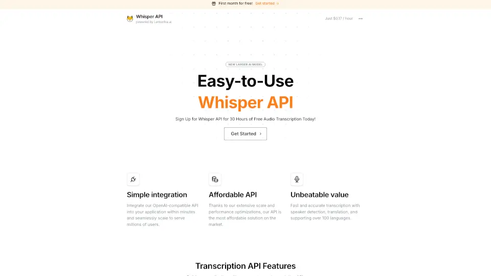 Whisper API