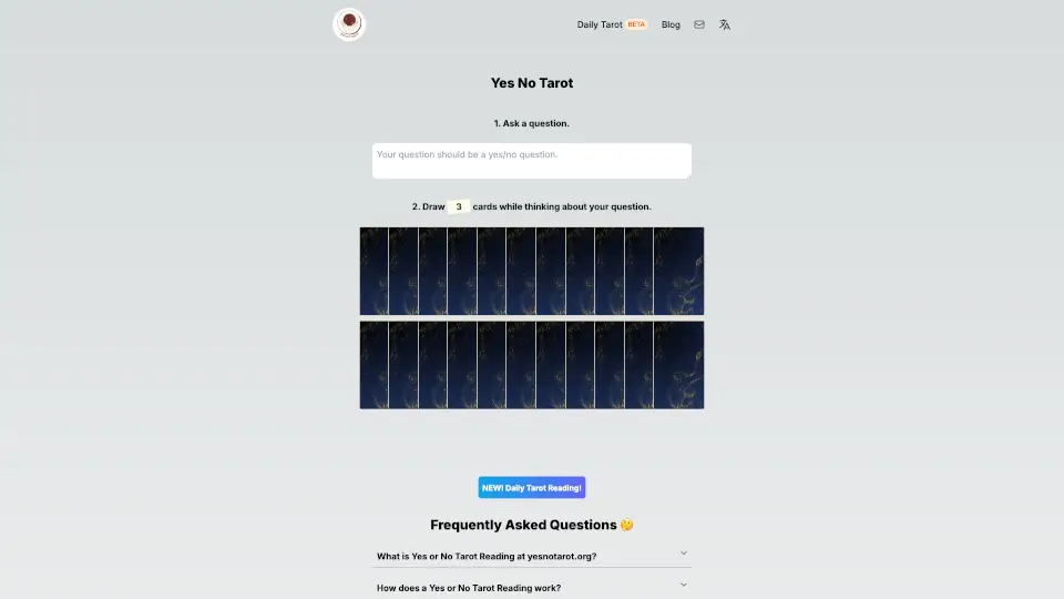 AI Yes or No Tarot