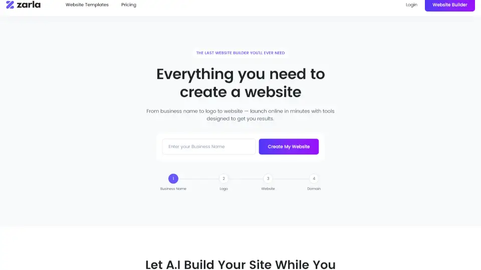 Zarla AI Website Builder
